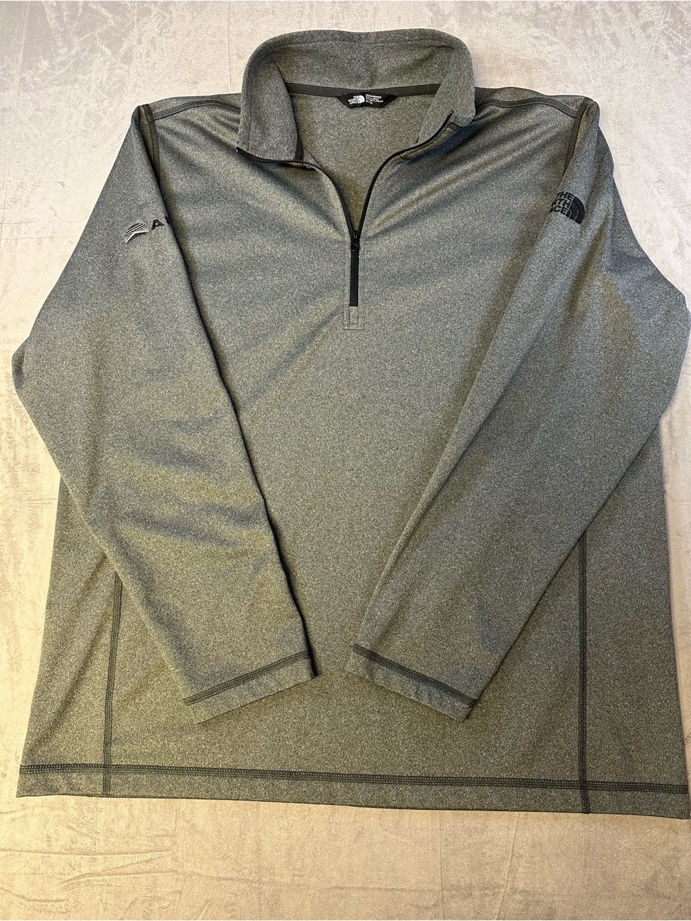 The North Face Men's Heather Gray Quarter-Zip Performance Pullover